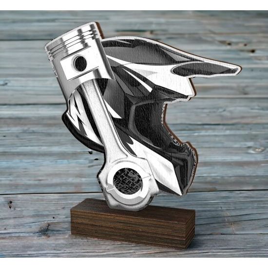 Sierra Classic Speedway Piston Real Wood Trophy