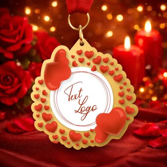 Perfect Match Metal Heart Medal