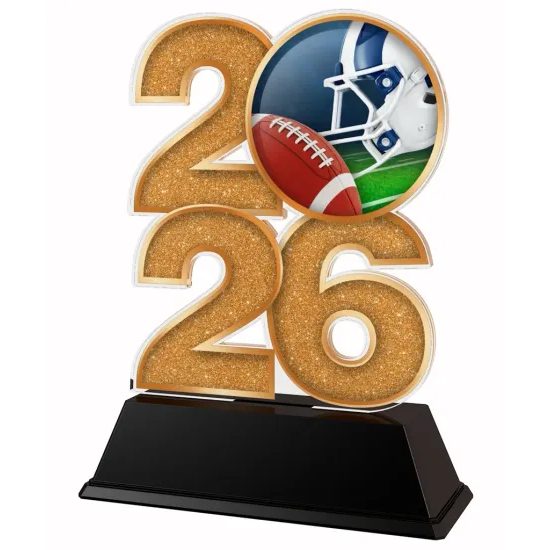 American Football Year Trophy – Sports Award with Year Selection
