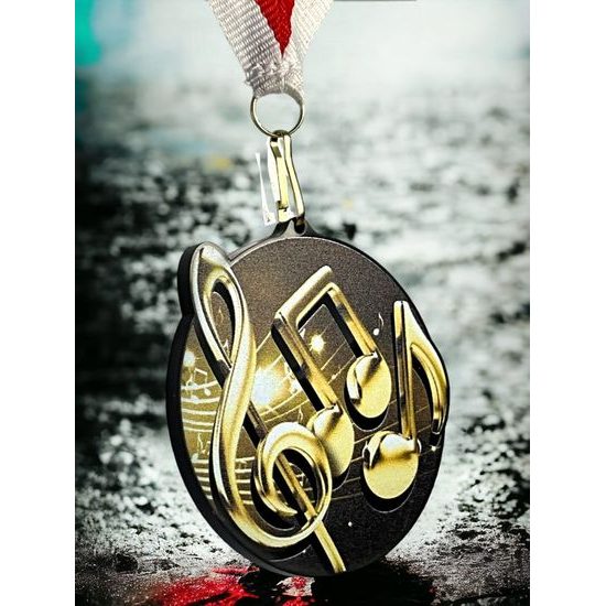Rincon Classic Music Black Acrylic Medal