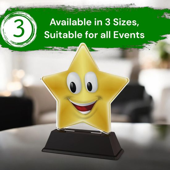 Mini Star Happy Face Trophy