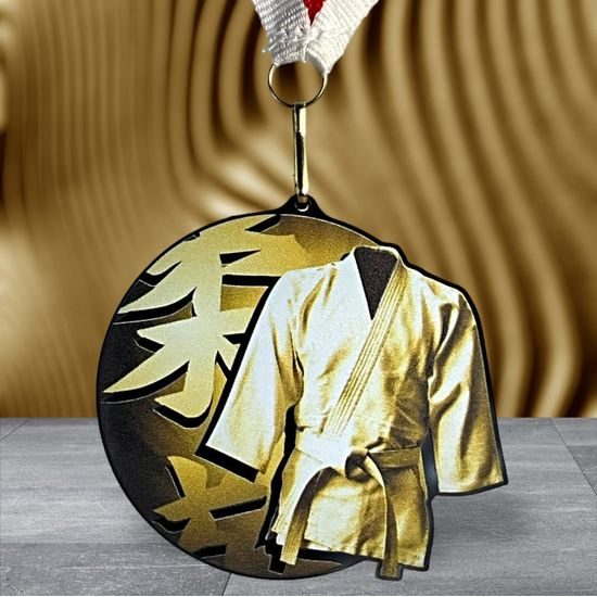 Rincon Classic Martial Arts Black Acrylic Medal