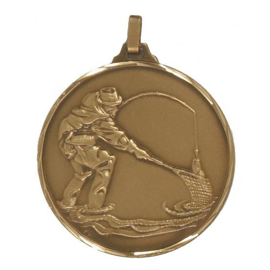 Diamond Edged Angling Fishing Bronze Medal