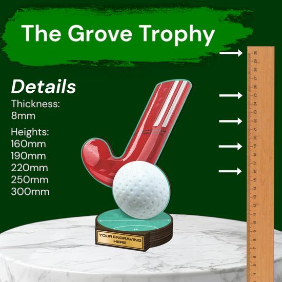 Grove Hockey Real Wood Trophy