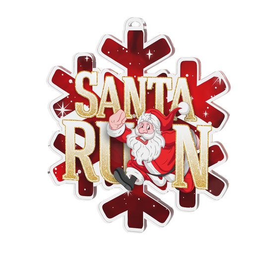 Christmas Santa Run Snowflake Medal