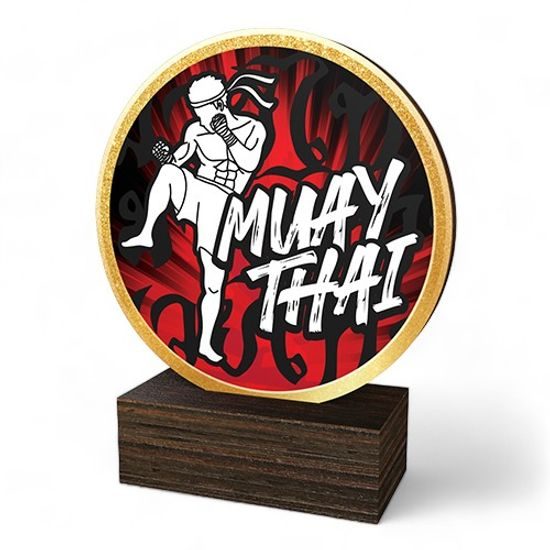 Holt Colour Muay Thai Real Wood Trophy