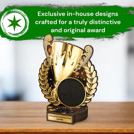 Grove Logo Insert Cup Real Wood Trophy