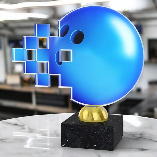 Techspire Tenpin Bowling Ball Acrylic Trophy