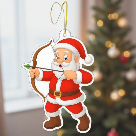 Jolly Santa Archery Christmas Bauble