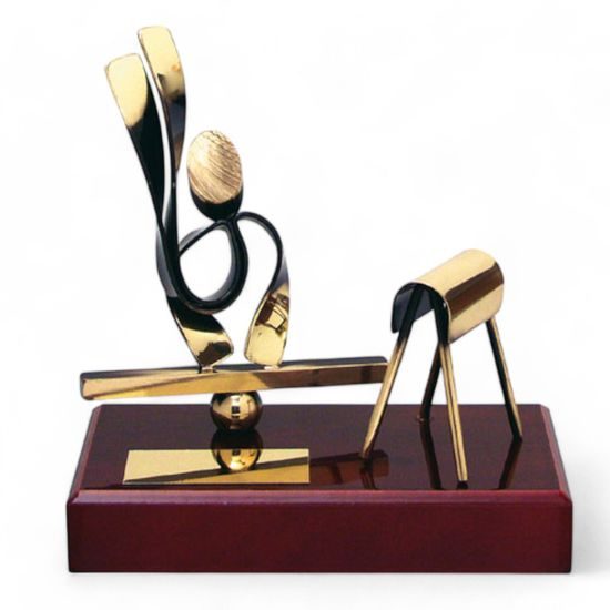 Barcelona Artistic Gymnastics Handmade Metal Trophy