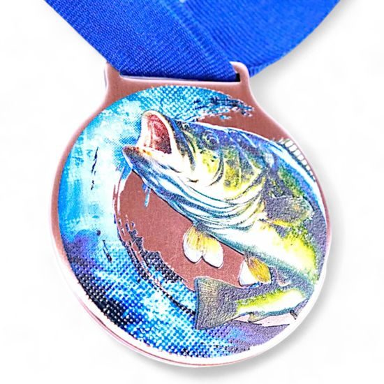 Vulcan Fishing Bronze Texture Print Medal