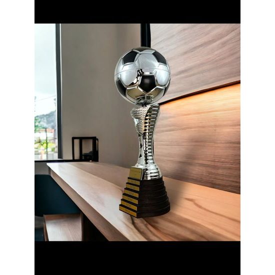 Eminent Silver and Black Soccer Trophy