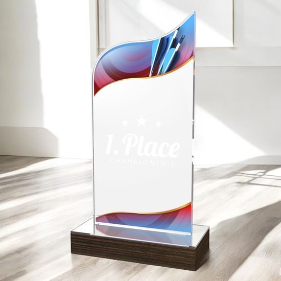 United Archery Acrylic Wood Fusion Trophy