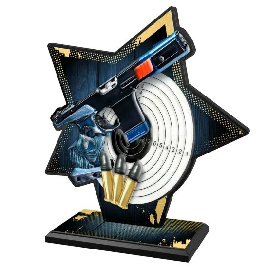 Liano Metal & Acrylic Star Pistol Shooting Trophy