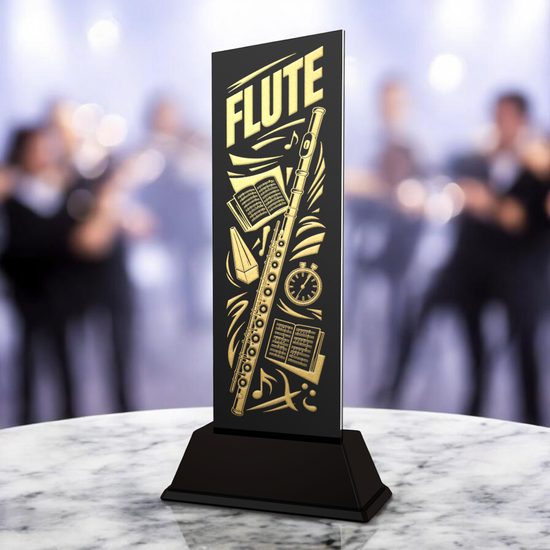 Shadowline Flute Music Trophy – Stainless Steel Award