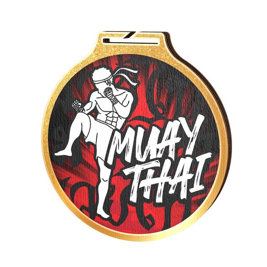 Habitat Muay Thai Gold Eco Friendly Wooden Medal