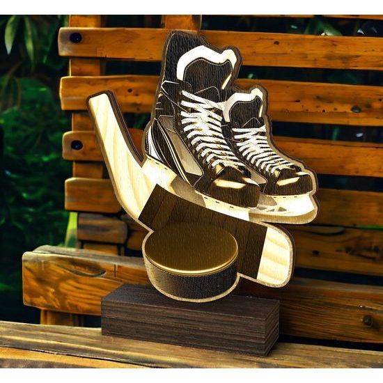 Sierra Classic Ice Hockey Real Wood Trophy