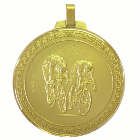 Diamond Edged Twin Cycling Large Gold Medal