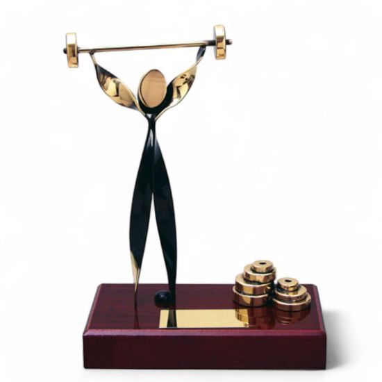 Barcelona Powerlifting Handmade Metal Trophy