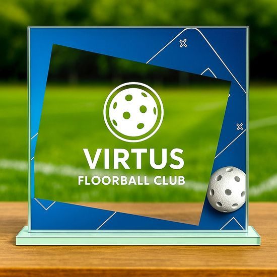 Eloise Floorball Full Colour Printed Glass Award