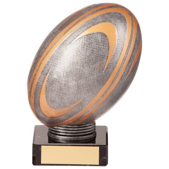 Valiant Mini Antique Silver and Gold Rugby Trophy