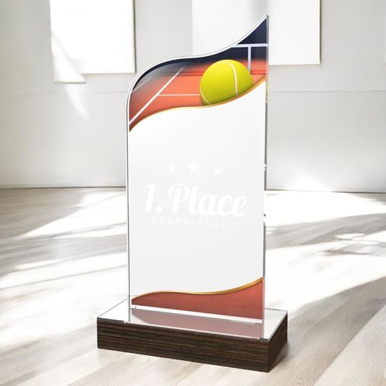 United Tennis Acrylic Wood Fusion Trophy