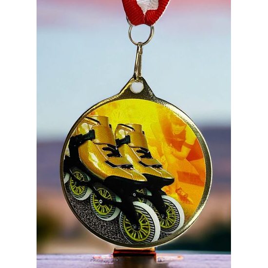 Hercules Texture Print Inline Skating Medal