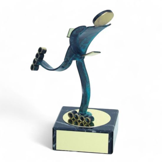 Toledo Rollerskater Handmade Metal Trophy