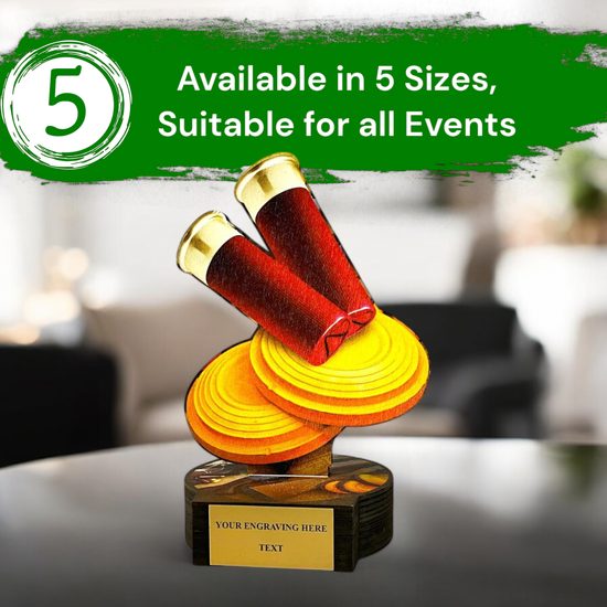 Grove Clay Pigeon Skeet Real Wood Trophy