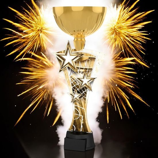 Triple Star Classic Basketball Gold Trophy Cup