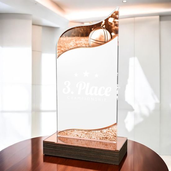 United Pétanque Acrylic Wood Fusion Trophy
