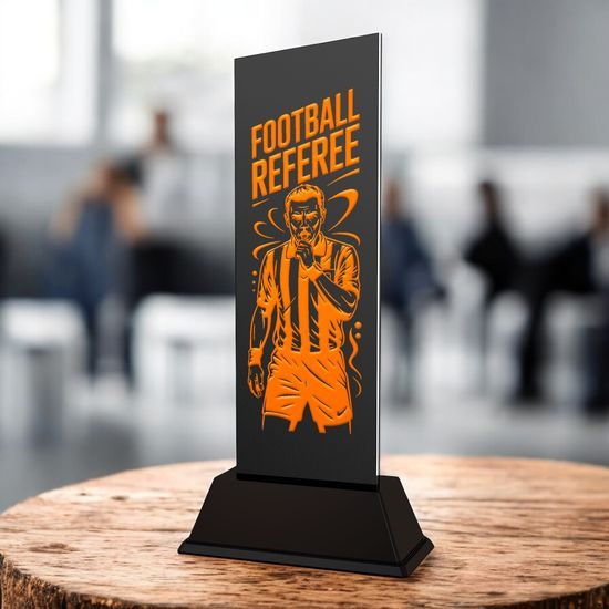 Shadowline Football Male Referee Trophy – Stainless Steel Award
