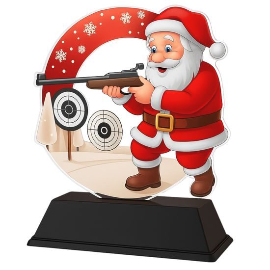 Santa Rifle Shooting Christmas Trophy