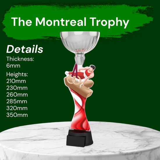 Montreal Male Gymnast Silver Cup Trophy