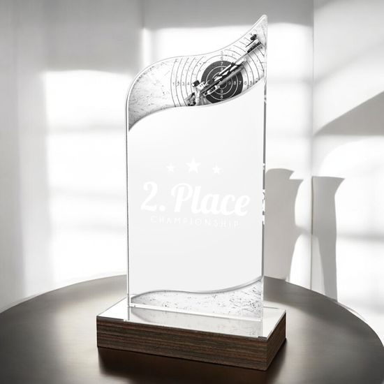 United Rifle Shooting Acrylic Wood Fusion Trophy