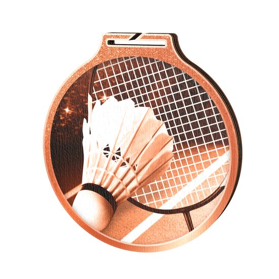 Habitat Classic Badminton Bronze Eco Friendly Wooden Medal