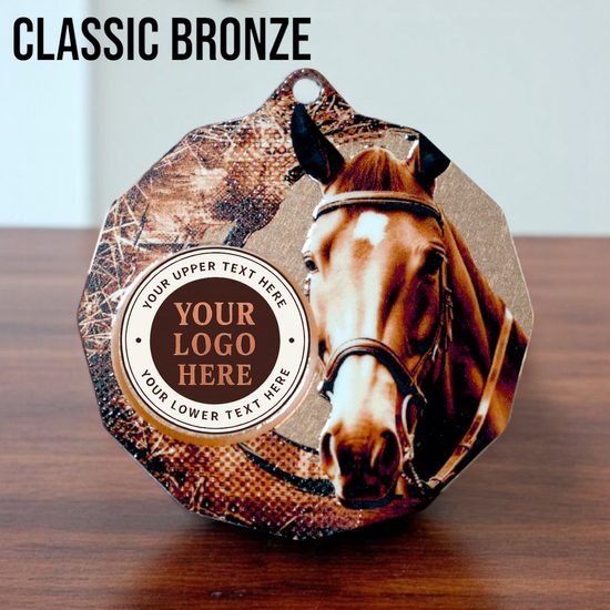 Dodeca Equestrian Stainless Steel Logo Insert Medal