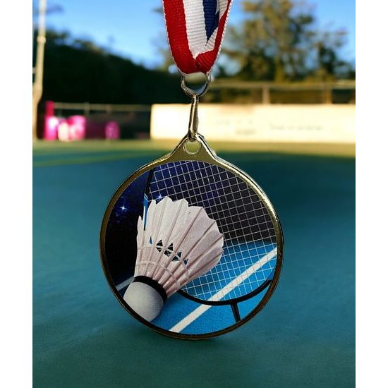 Hercules Texture Print Badminton Medal