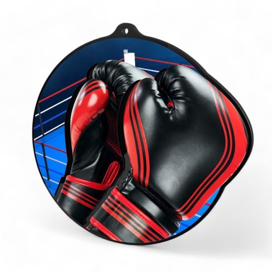 Rincon Colour Boxing Black Acrylic Medal