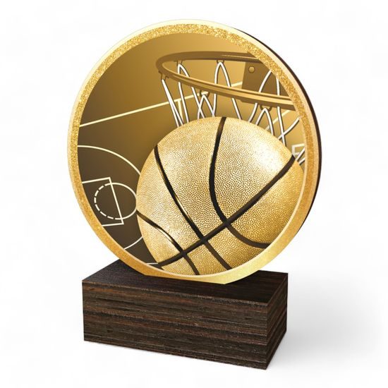 Holt Classic Basketball Real Wood Trophy