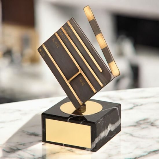 Burton Film Making Clapperboard Handmade Metal Trophy