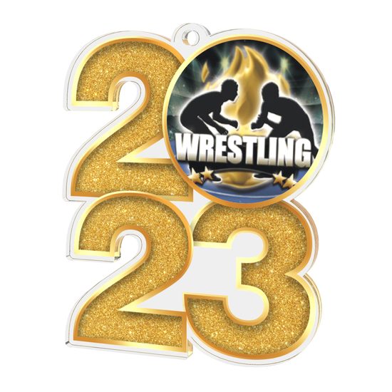 Wrestling 2023 Acrylic Medal