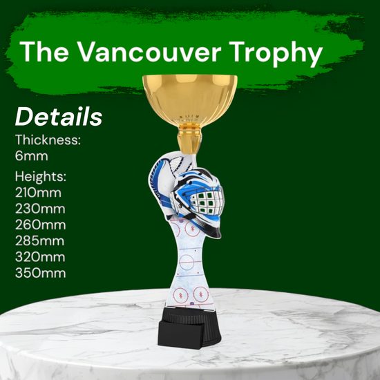 Vancouver Ice Hockey Goalkeeper Gold Cup Trophy