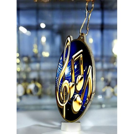 Aurum Music Notes Stainless Steel Medal