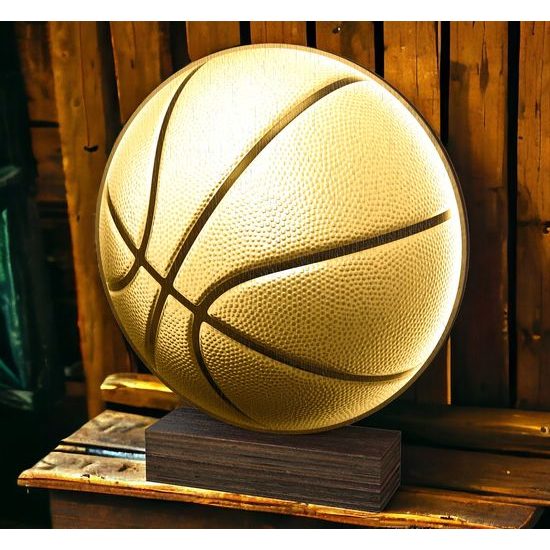 Sierra Classic Basketball Real Wood Trophy