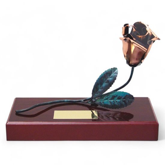 Aragon Rose Flower Handmade Metal Trophy
