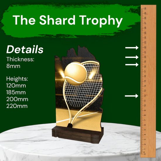 Shard Classic Tennis Eco Friendly Wooden Trophy