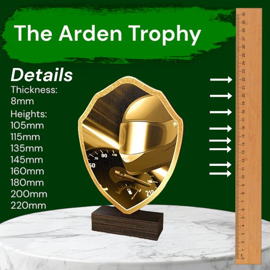 Arden Classic Motor Racing Real Wood Shield Trophy