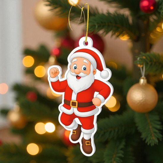 Jolly Santa Irish Dancing Christmas Bauble