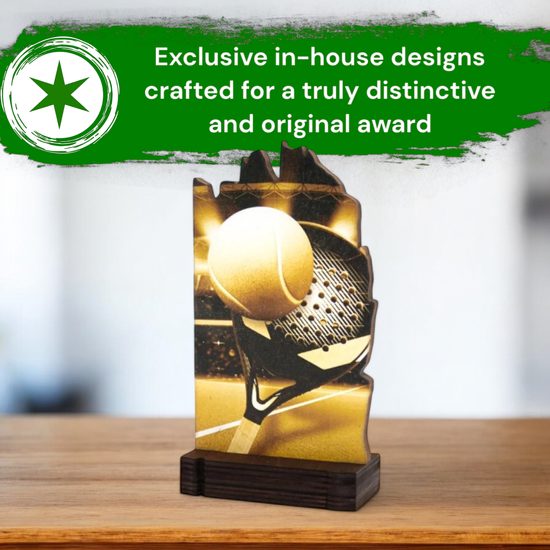 Shard Classic Padel Tennis Eco Friendly Wooden Trophy